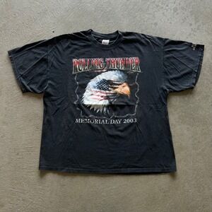Vintage Rolling Thunder Biker Shirt Size XXL Black 2003 Memorial Day Motorcycle